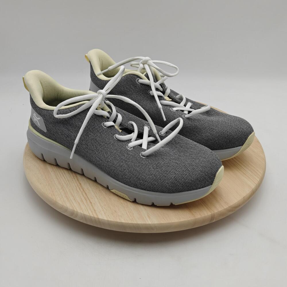 KURU Shoes Womens Size 12 Gray Knit Lace Up Walking Running Sneaker Athletic